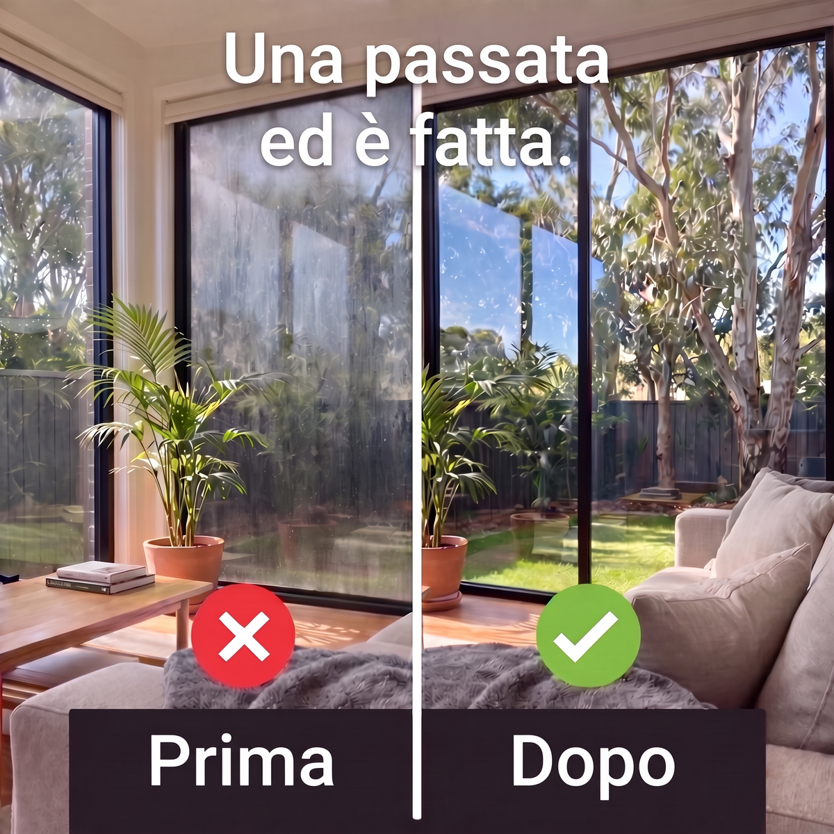 Lumpinioo – Paño para limpiar ventanas y puertas de cristal (60 × 40 cm)