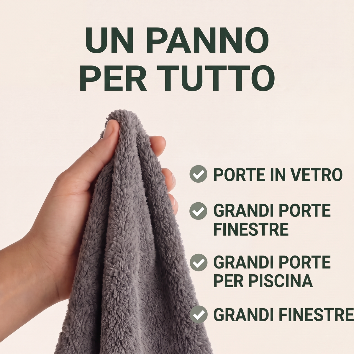 Lumpinioo – Paño para limpiar ventanas y puertas de cristal (60 × 40 cm)