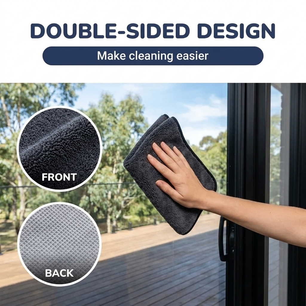 Lumpinioo – Paño para limpiar ventanas y puertas de cristal (60 × 40 cm)