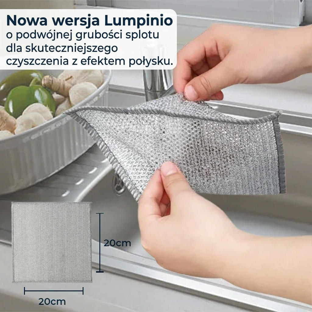 Lumpinio – Magiczne ściereczki z wełny stalowej (3szt.)