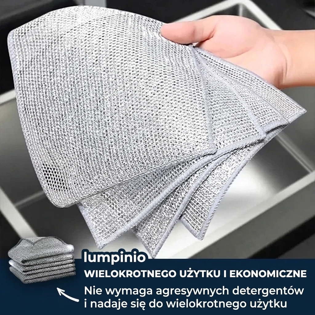 Lumpinio – Magiczne ściereczki z wełny stalowej (3szt.)